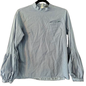 Greysn Pinstripe Cotton Blouse- Size Medium